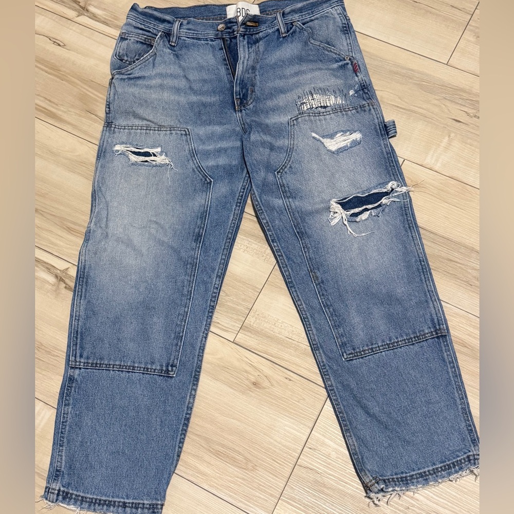 BDG Men's Relaxed Distressed Denim painters Jeans